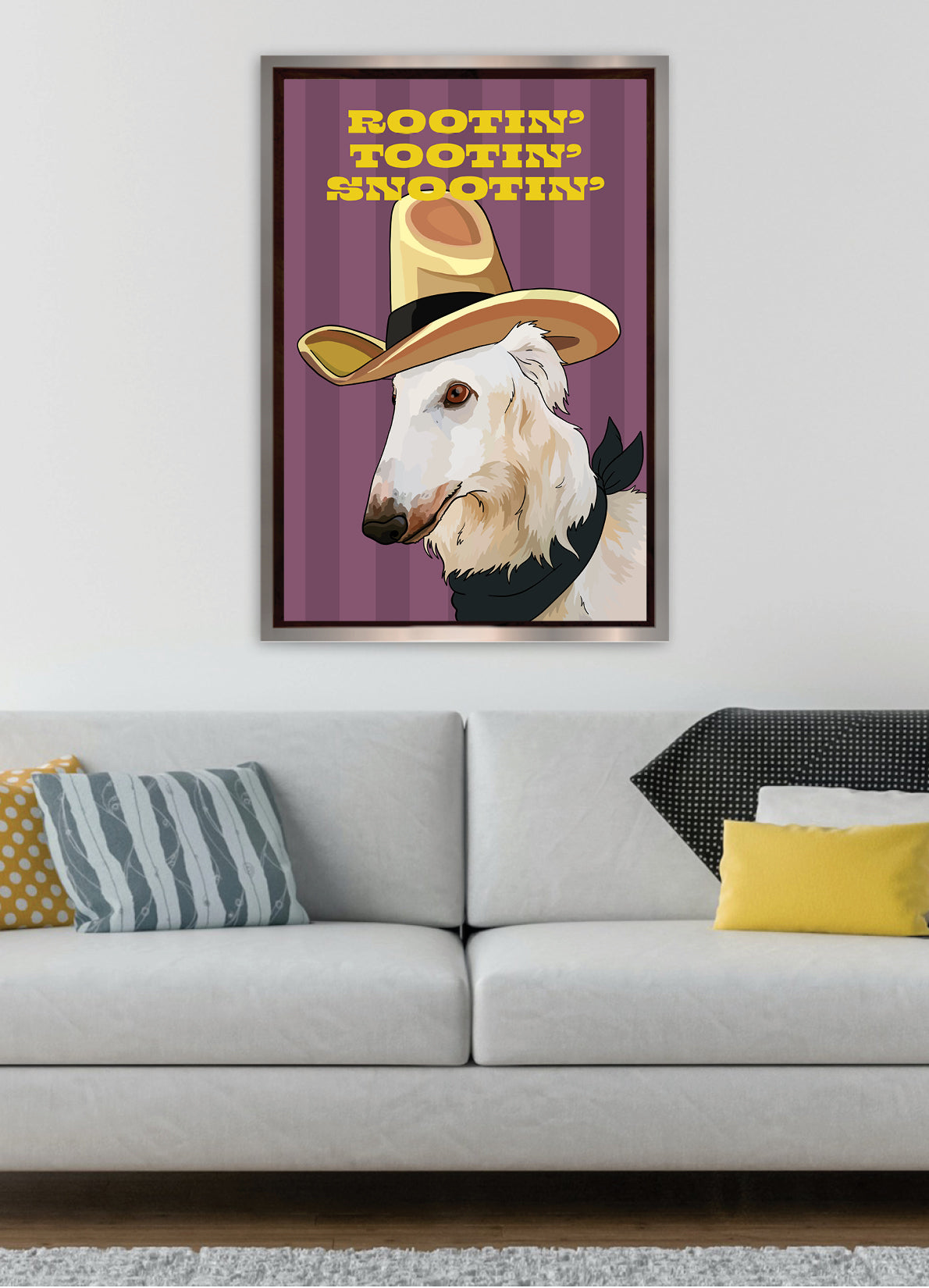 Rootin' Tootin' Snootin' (Borzoi) Unframed Print