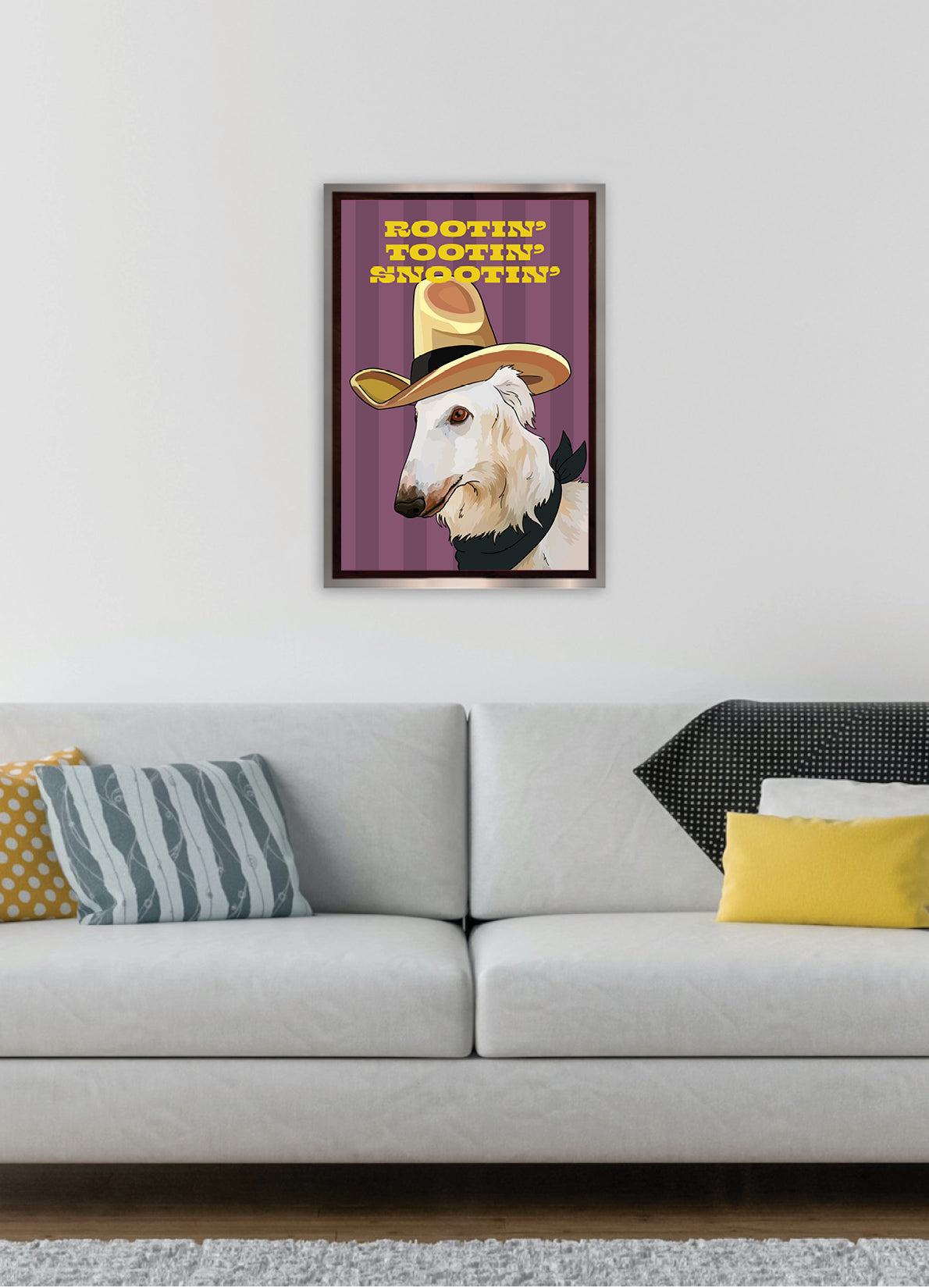 Rootin' Tootin' Snootin' (Borzoi) Unframed Print