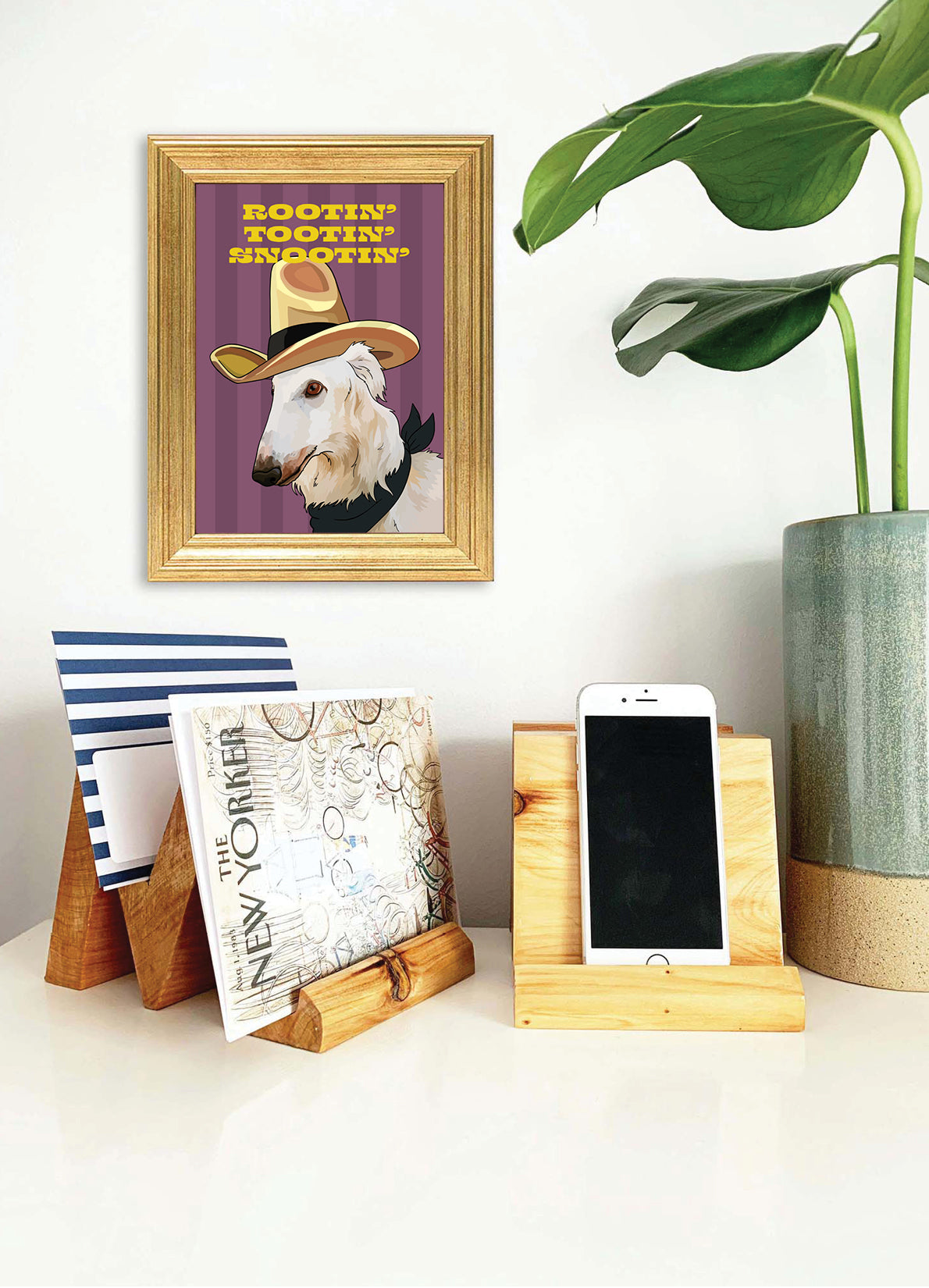 Rootin' Tootin' Snootin' (Borzoi) Unframed Print
