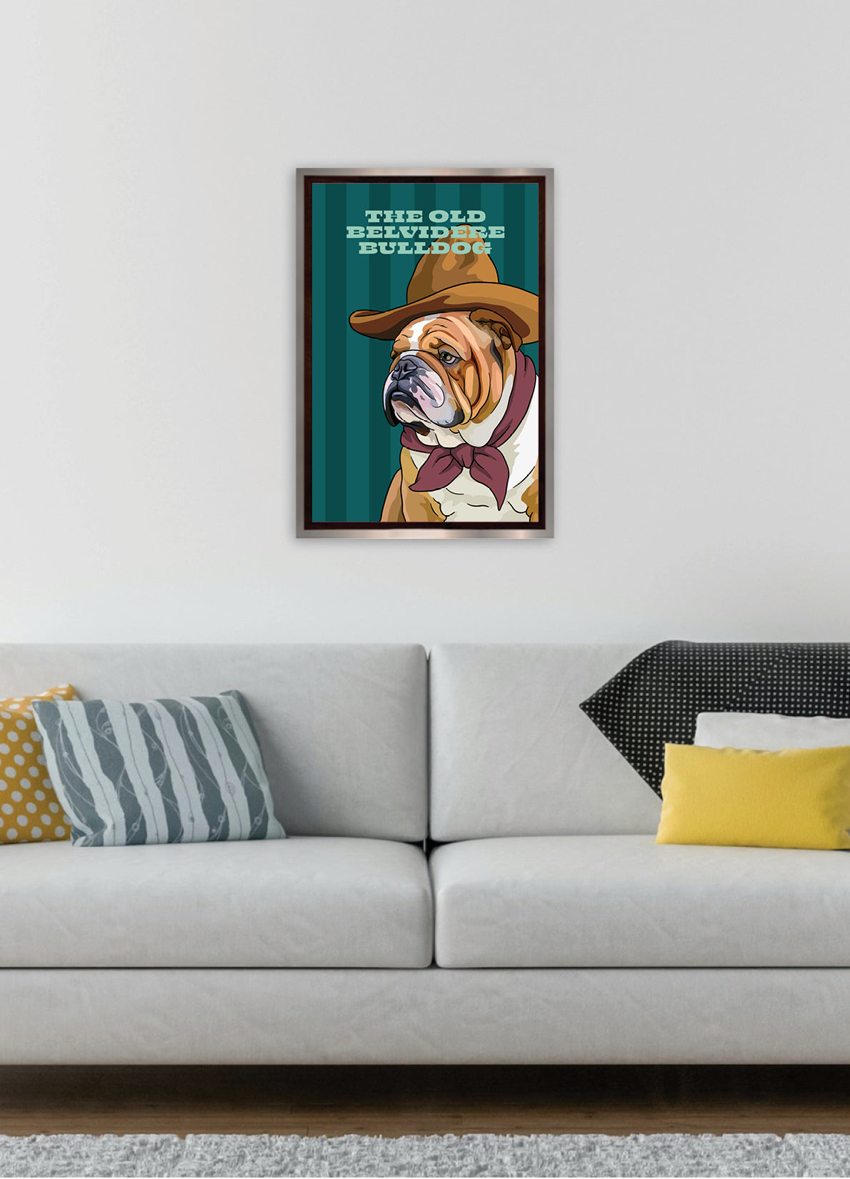 The Old Belvedere Bulldog (English Bulldog) Unframed Print