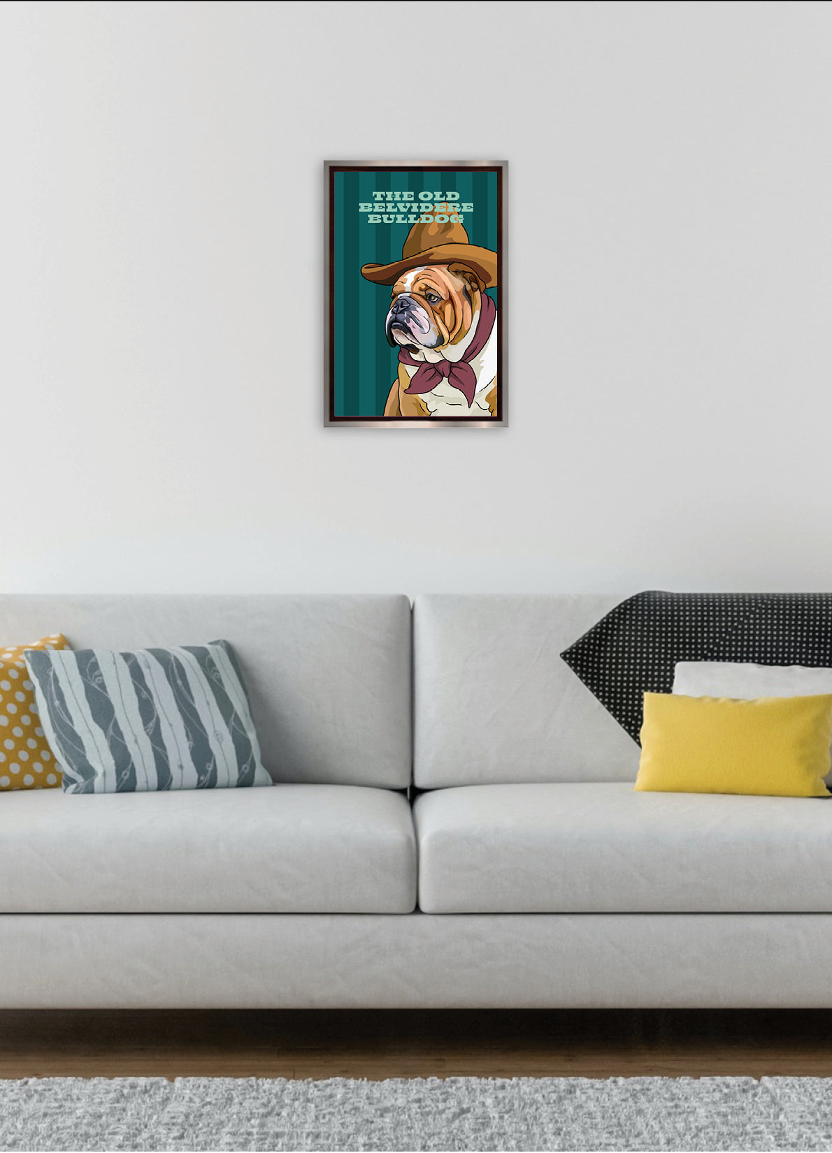 The Old Belvedere Bulldog (English Bulldog) Unframed Print