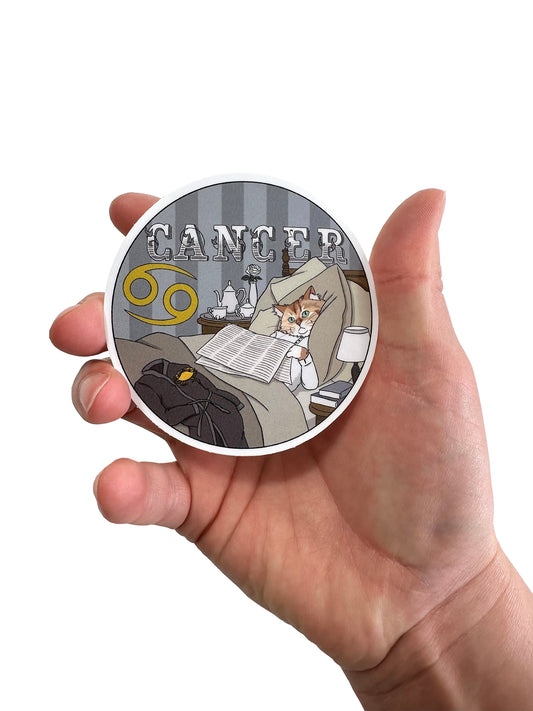 Cancer Catstrology 3" Vinyl Sticker