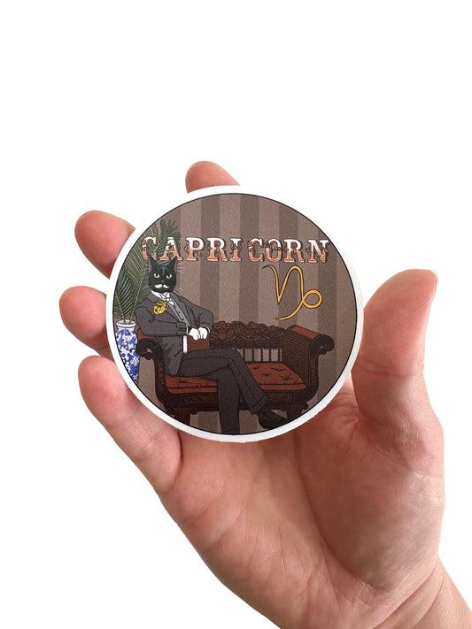 Capricorn Catstrology 3" Vinyl Sticker