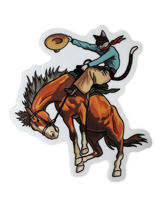 Cat Rodeo 3" Vinyl Sticker
