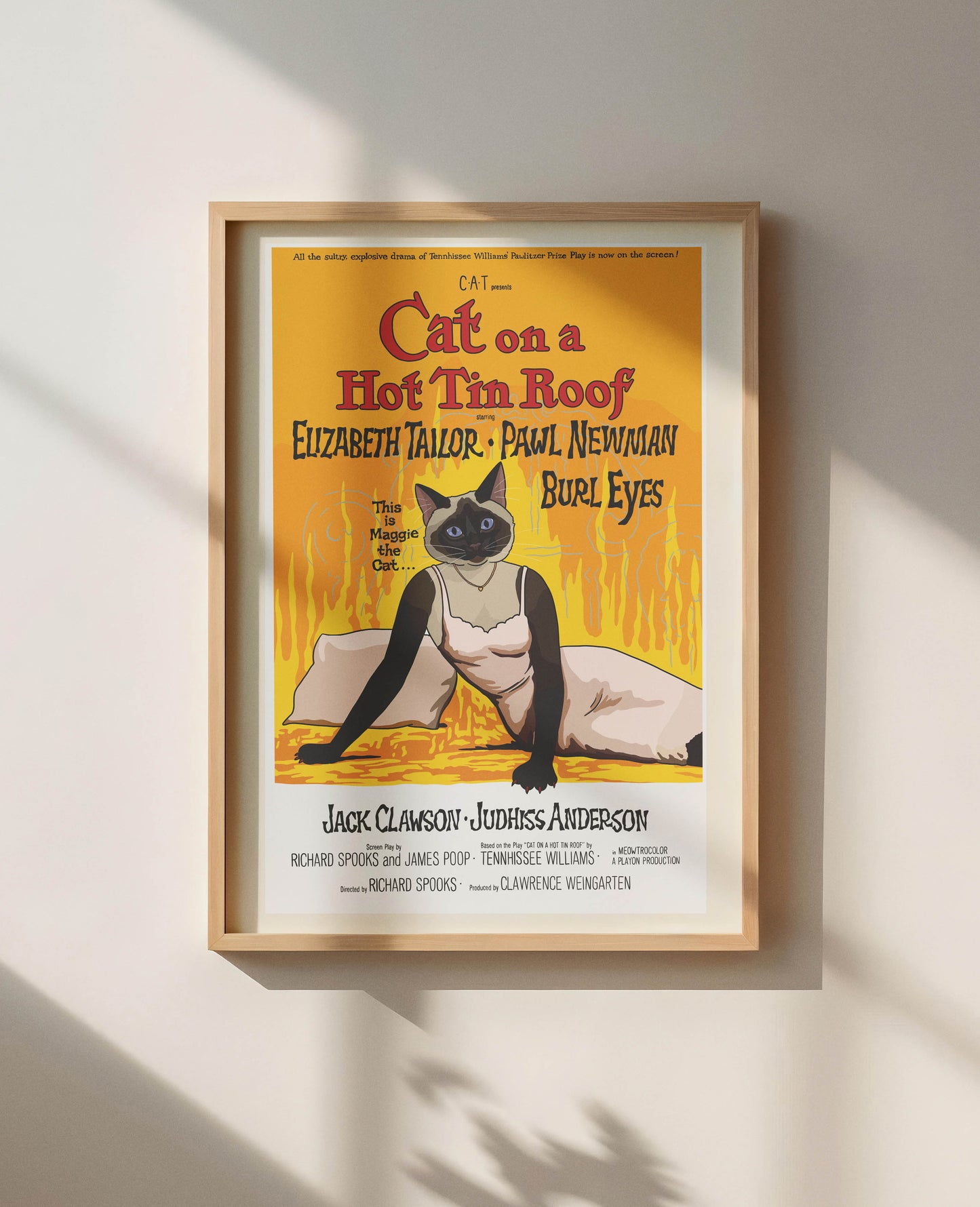 Cat on a Hot Tin Roof Unframed Print