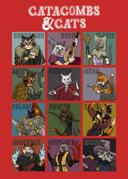 Catacombs and Cats Unframed Print