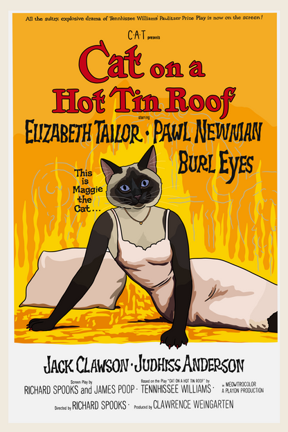 Cat on a Hot Tin Roof Unframed Print