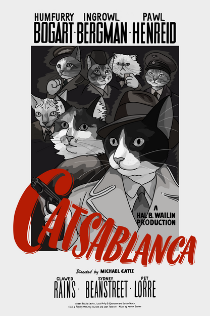 Catsablanca Unframed Print