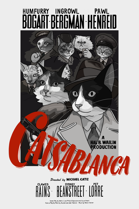 Catsablanca Unframed Print
