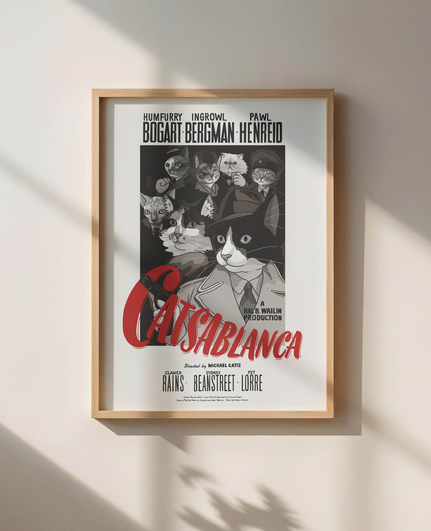 Catsablanca Unframed Print