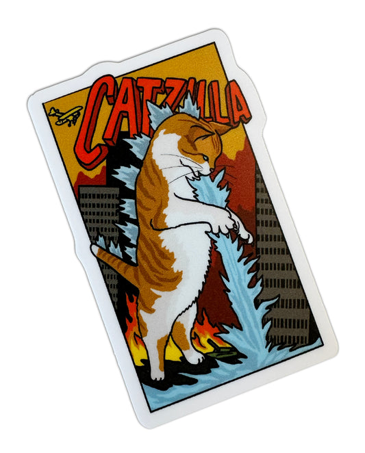 Catzilla 3" Vinyl Sticker