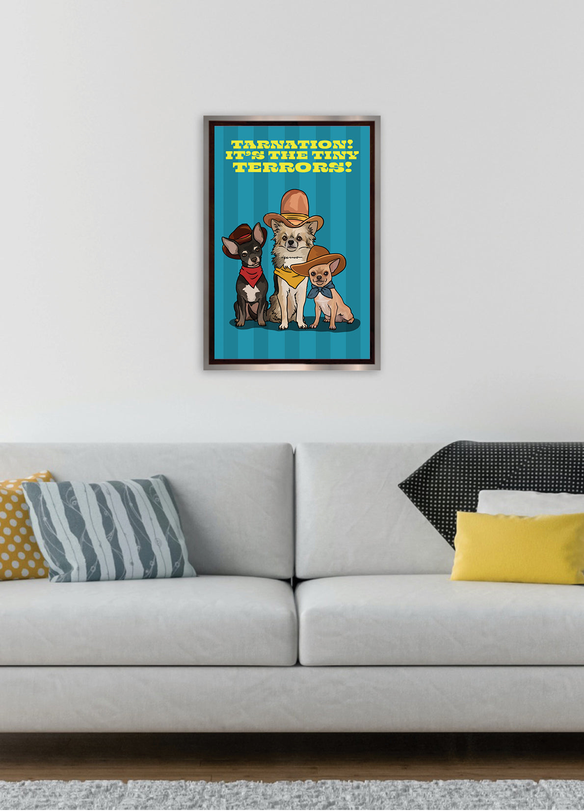 Tarnation! It's the Tiny Terrors! (Chihuahuas) Unframed Print
