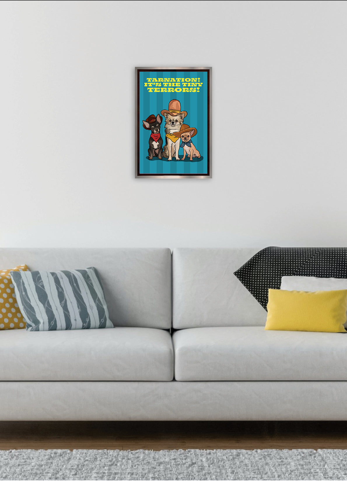 Tarnation! It's the Tiny Terrors! (Chihuahuas) Unframed Print