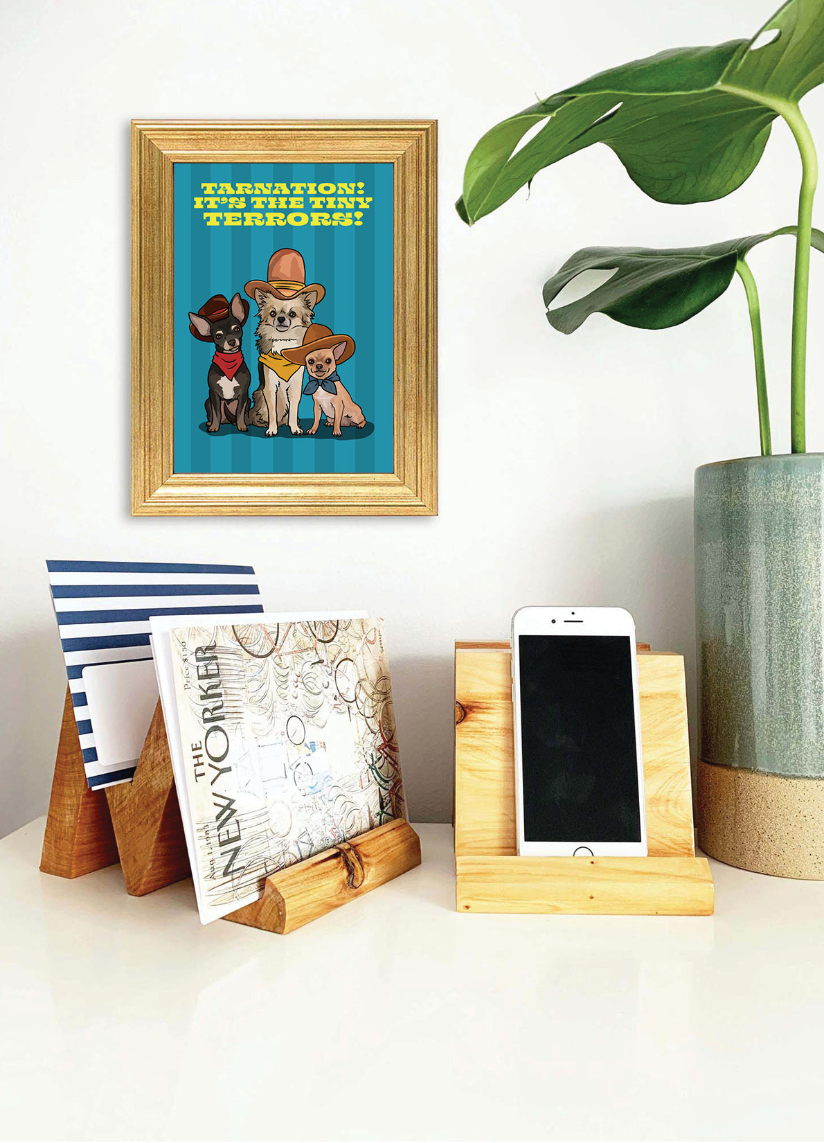 Tarnation! It's the Tiny Terrors! (Chihuahuas) Unframed Print