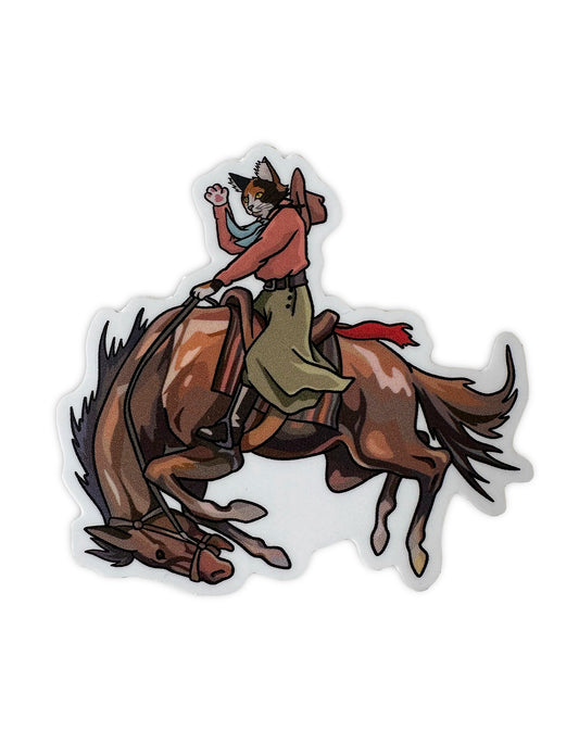 Cowgirl Cat 3" Vinyl Sticker