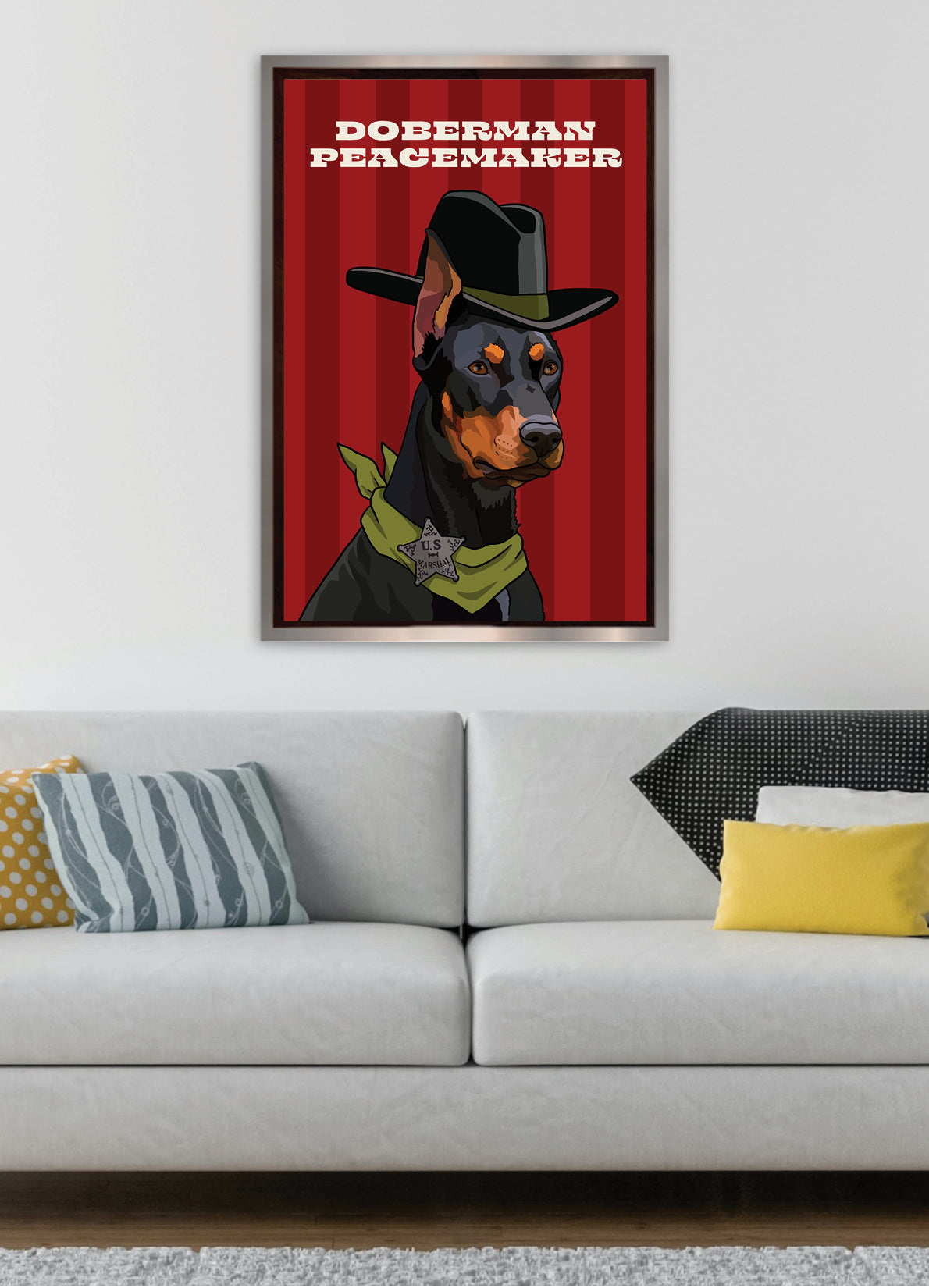 Doberman Peacemaker (Doberman Pinscher) Unframed Print