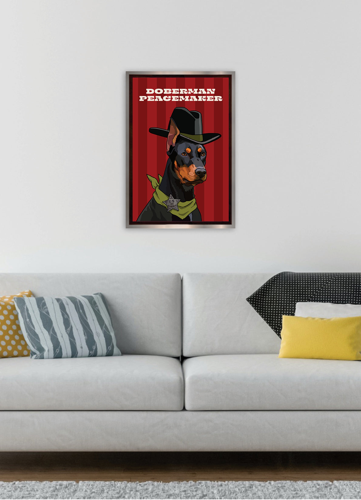 Doberman Peacemaker (Doberman Pinscher) Unframed Print