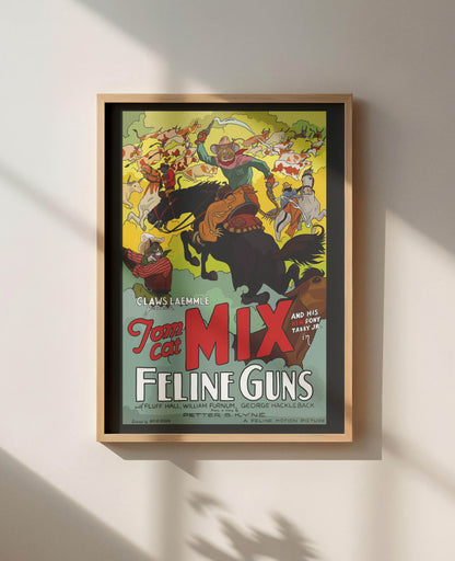 Feline Guns Unframed Print