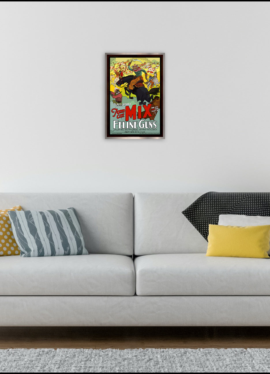 Feline Guns Unframed Print