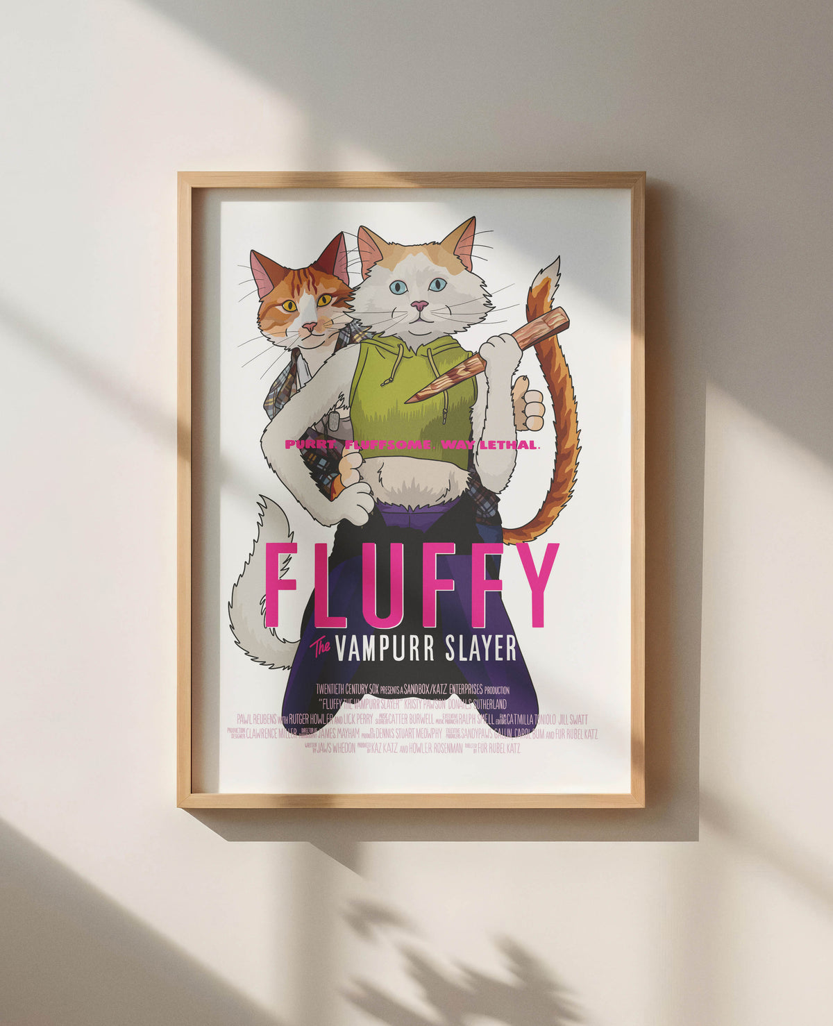 Fluffy the Vampurr Slayer Unframed Print