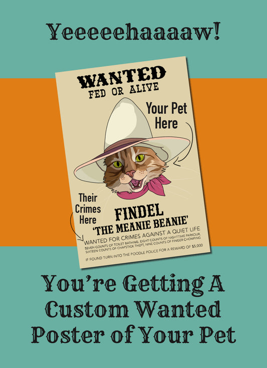 Custom Wanted Fed or Alive Poster