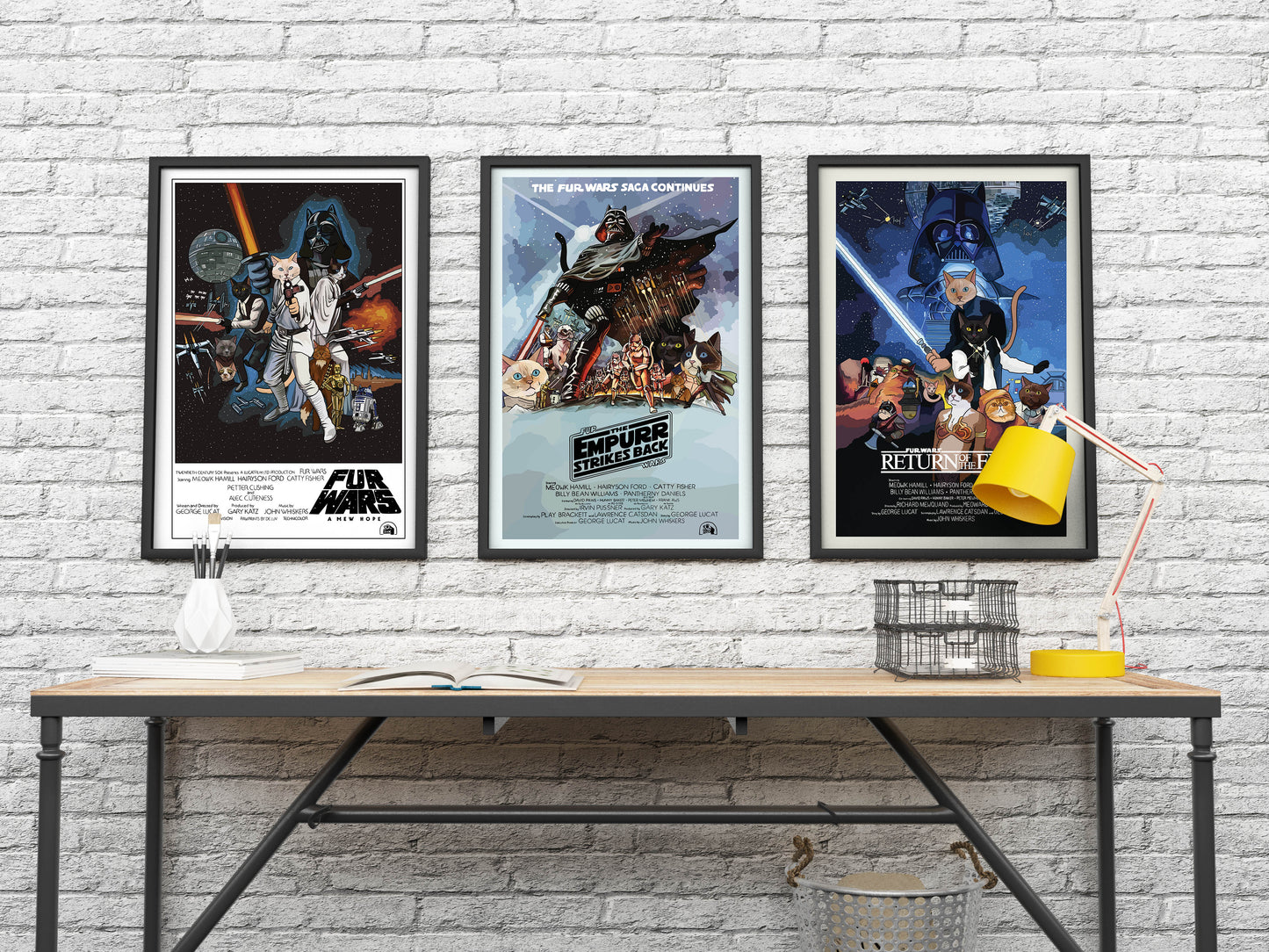 Fur Wars The Empurr Strikes Back Unframed Print