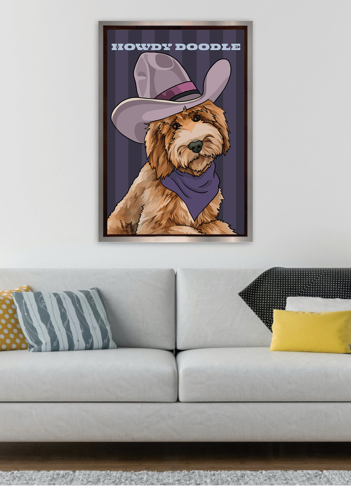 Howdy Doodle (Golden Doodle) Unframed Print