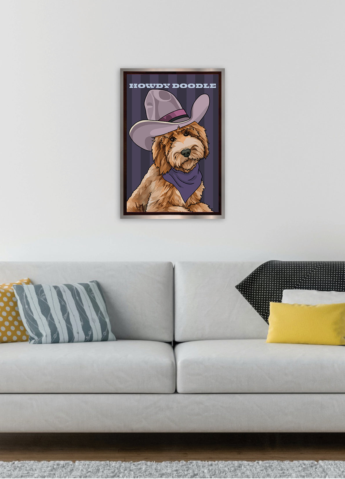Howdy Doodle (Golden Doodle) Unframed Print