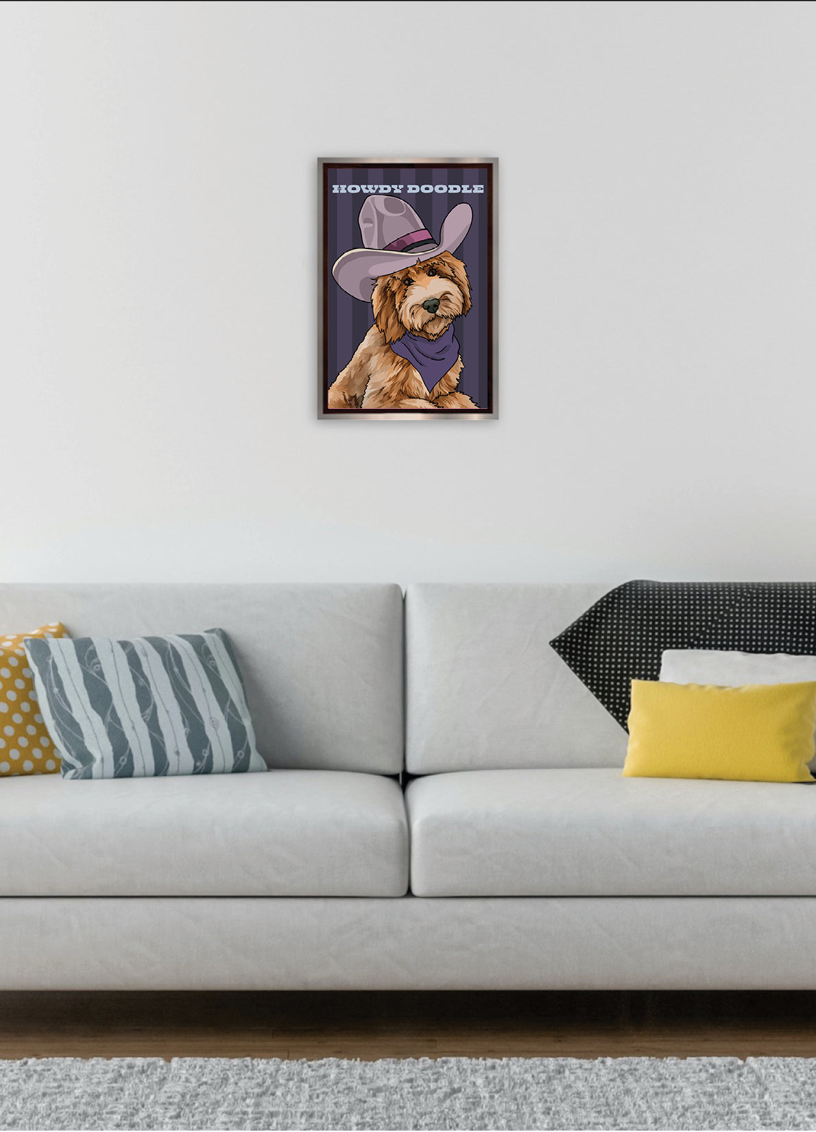 Howdy Doodle (Golden Doodle) Unframed Print