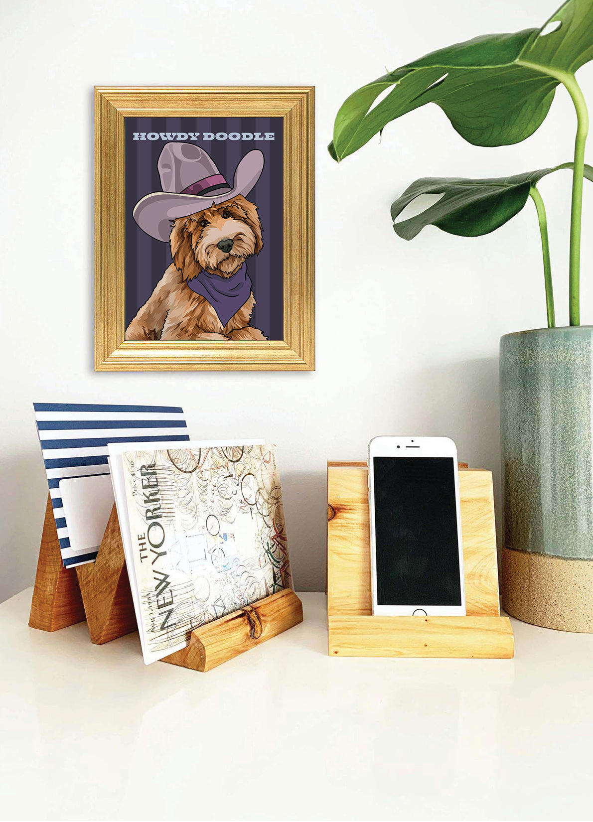 Howdy Doodle (Golden Doodle) Unframed Print