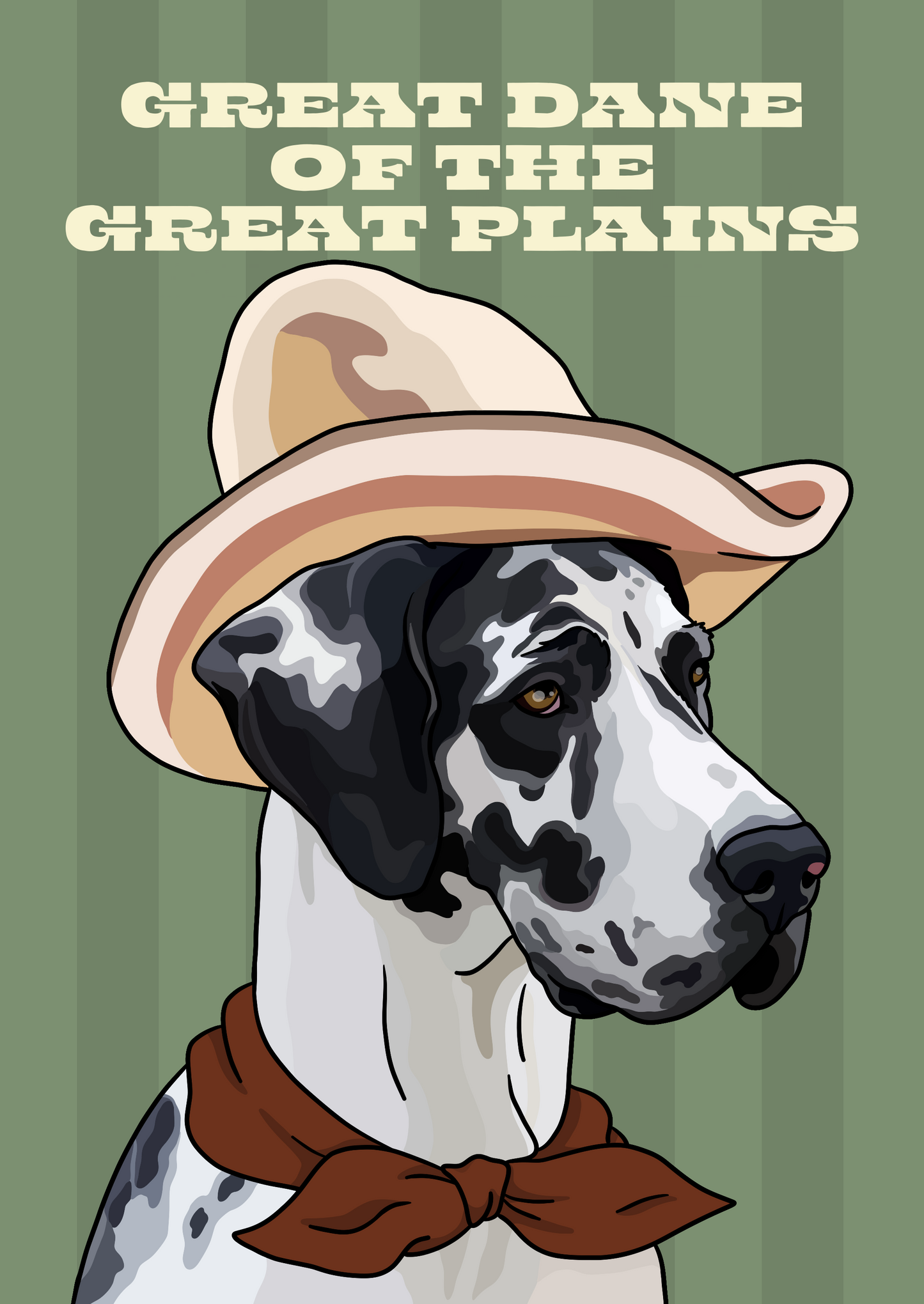 Great Dane of the Great Plains (Great Dane) Unframed Print