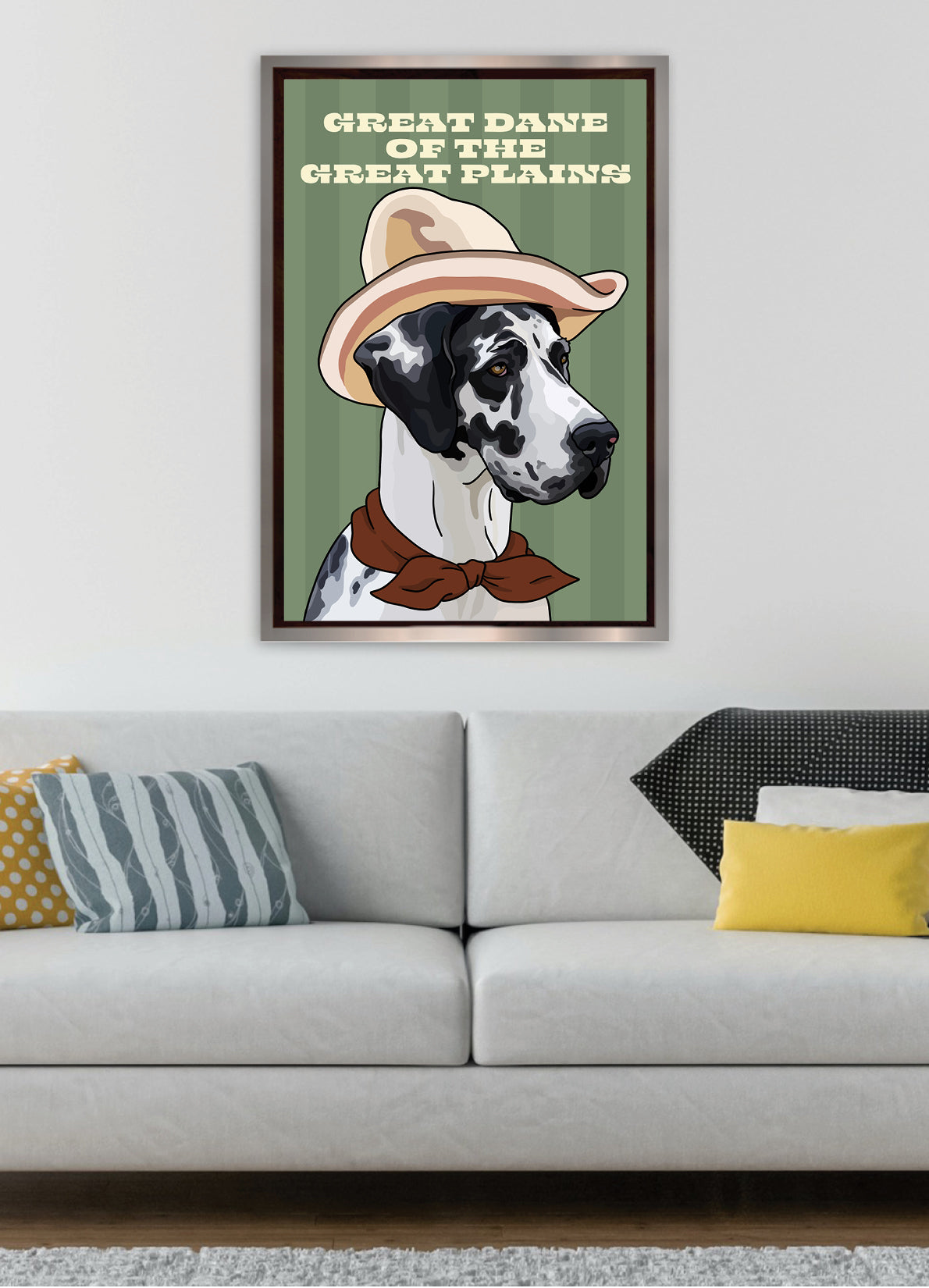 Great Dane of the Great Plains (Great Dane) Unframed Print