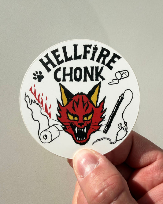 Hellfire Chonk 3" Vinyl Sticker