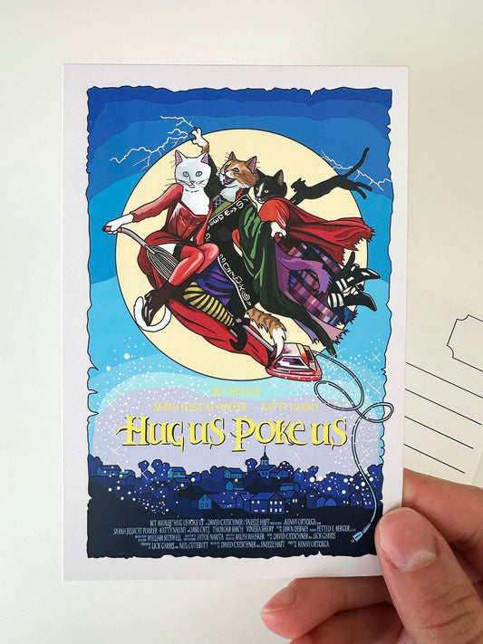 Hug Us Poke Us Postcard