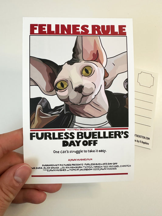 Furless Bueller's Day Off Postcard