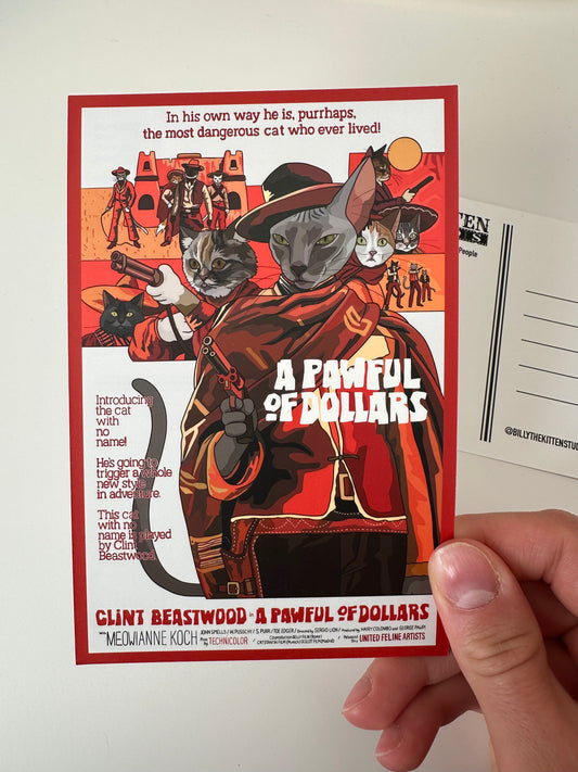 A Pawful of Dollars Postcard