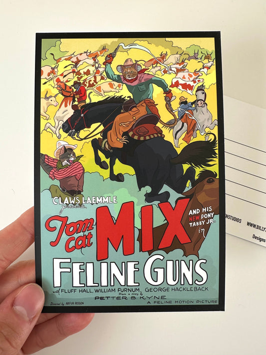 Feline Guns Postcard