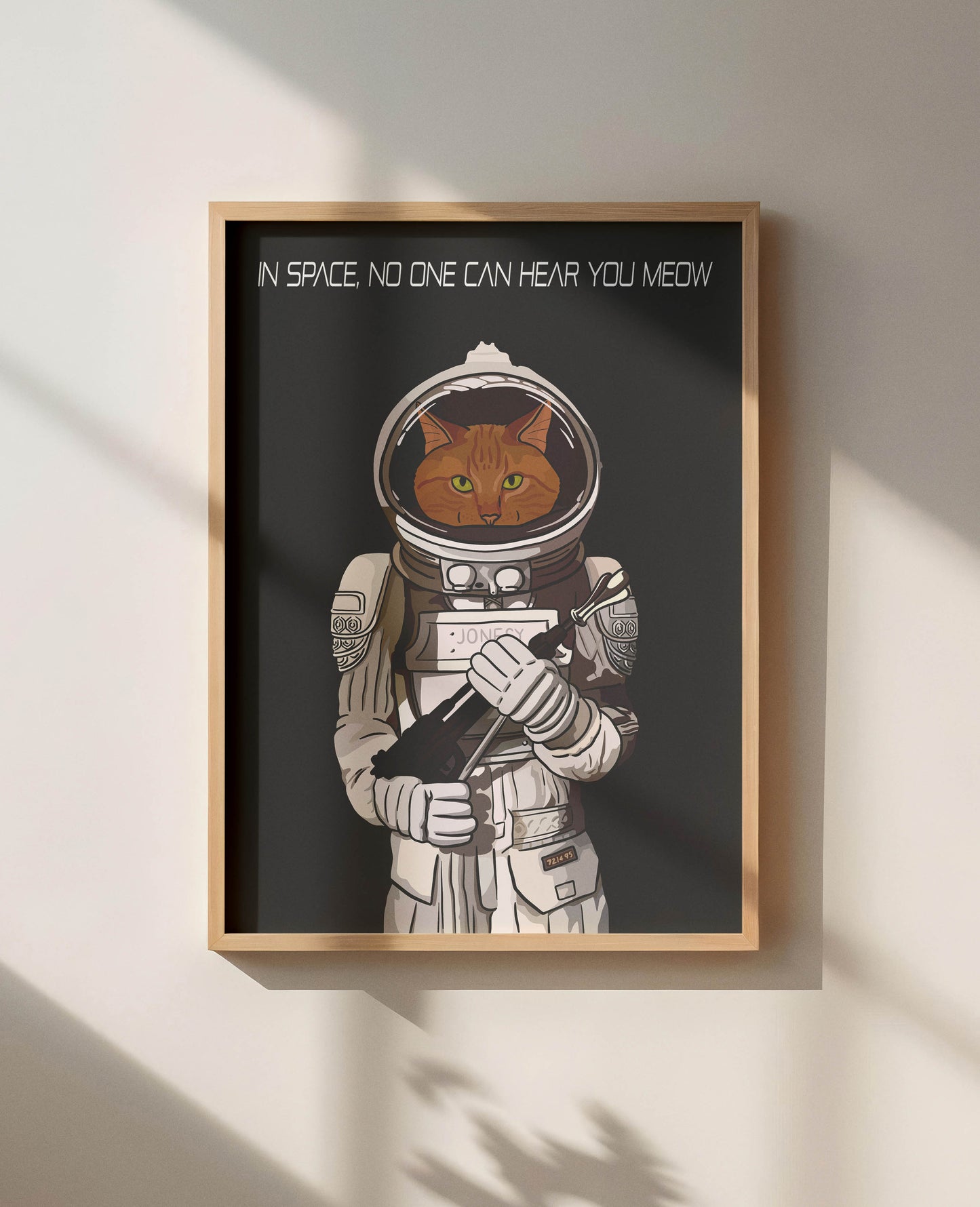 In Space No One Can Hear You Meow Unframed Print