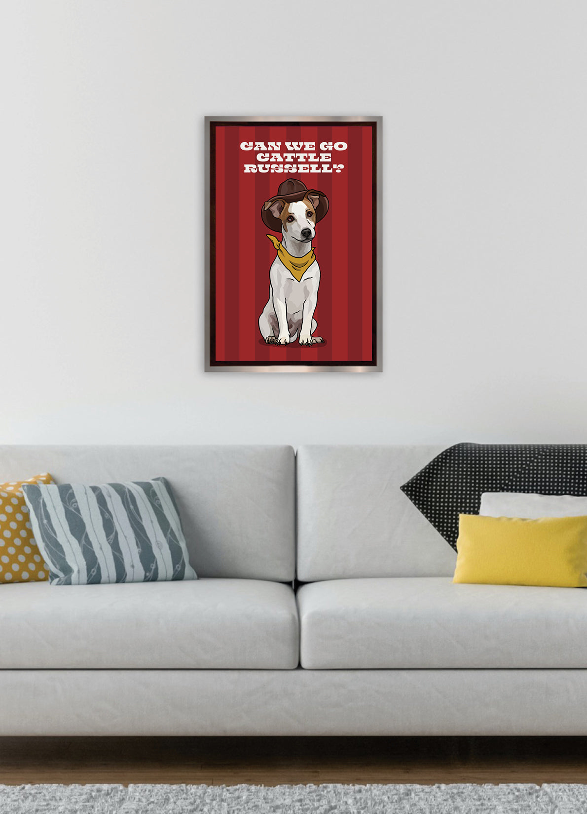 Can We Go Cattle Russell (Jack Russell Terrior) Unframed Print