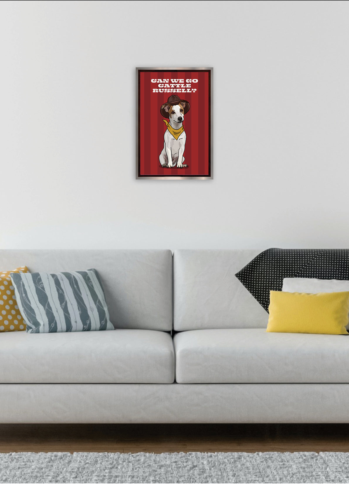 Can We Go Cattle Russell (Jack Russell Terrior) Unframed Print