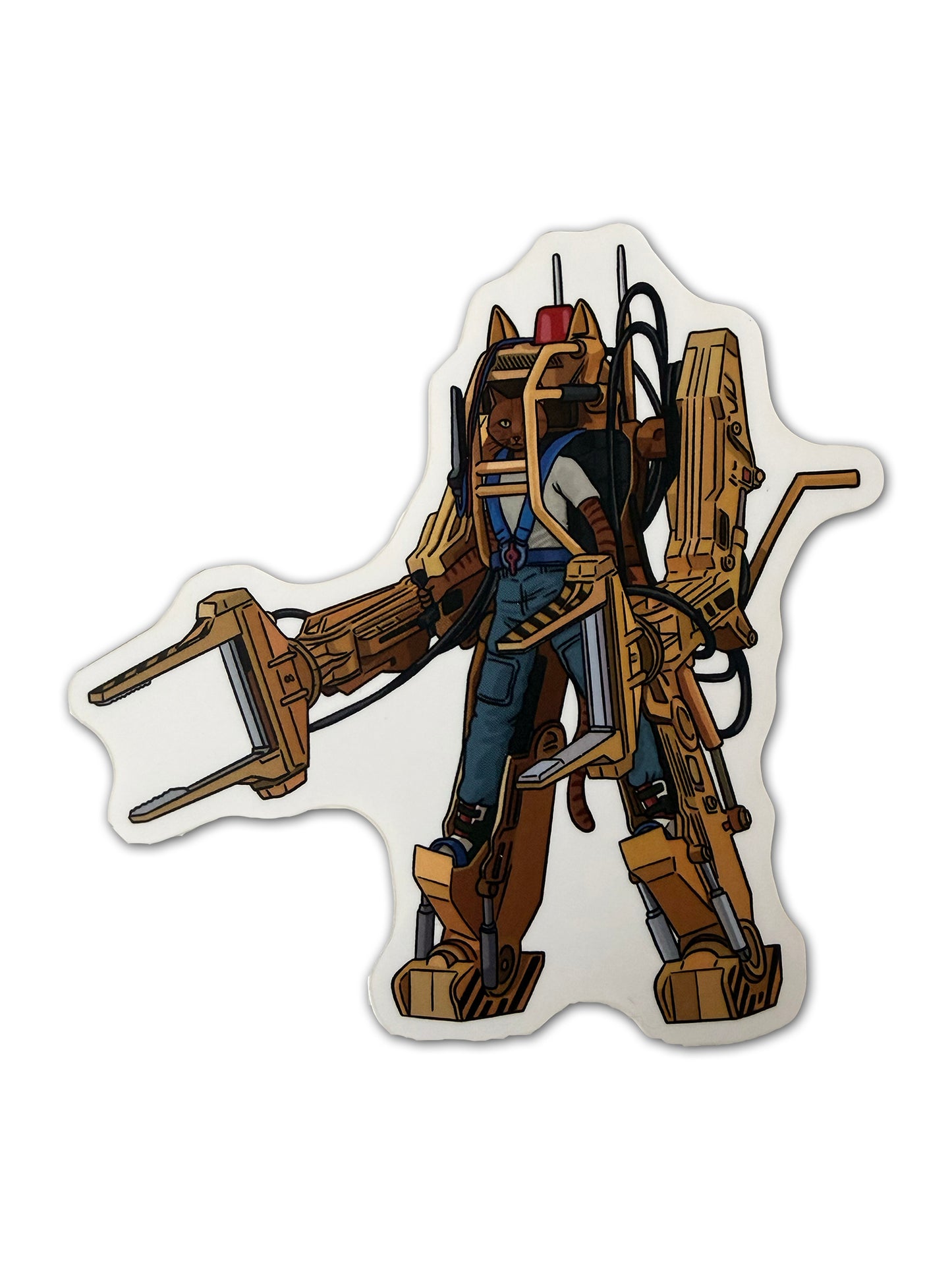 Jonsey 2.0 Mech Cat 4" Vinyl Sticker
