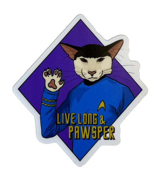 Live Long and Pawsper 3" Vinyl Sticker
