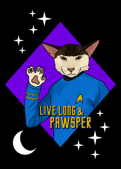 Live Long and Pawsper Unframed Print