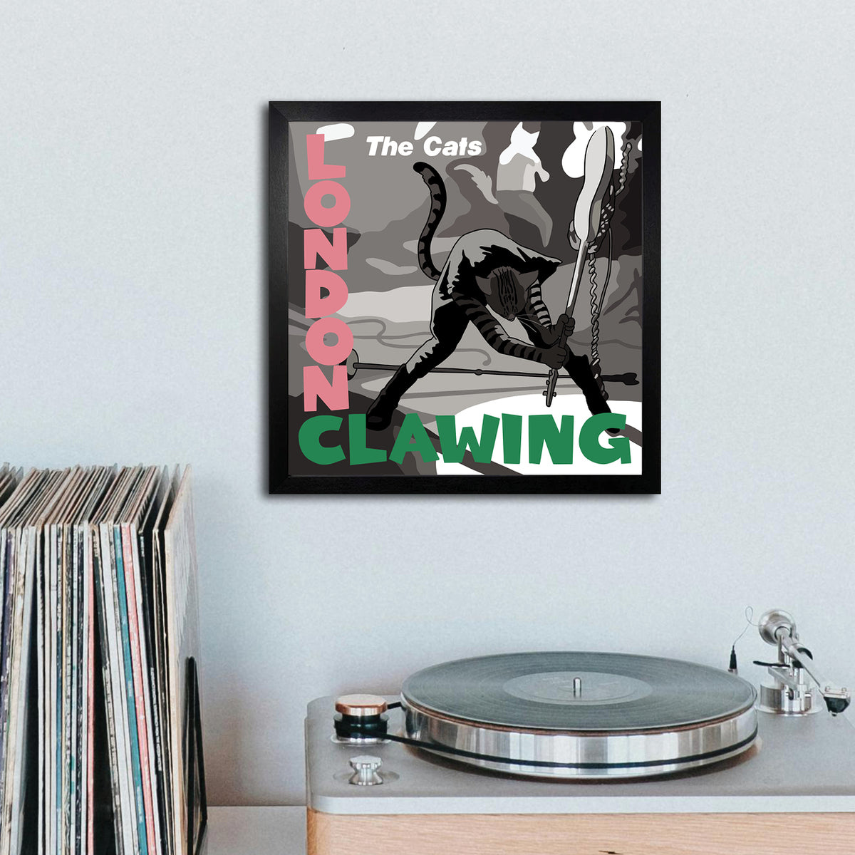 The Cats London Clawing Unframed Print