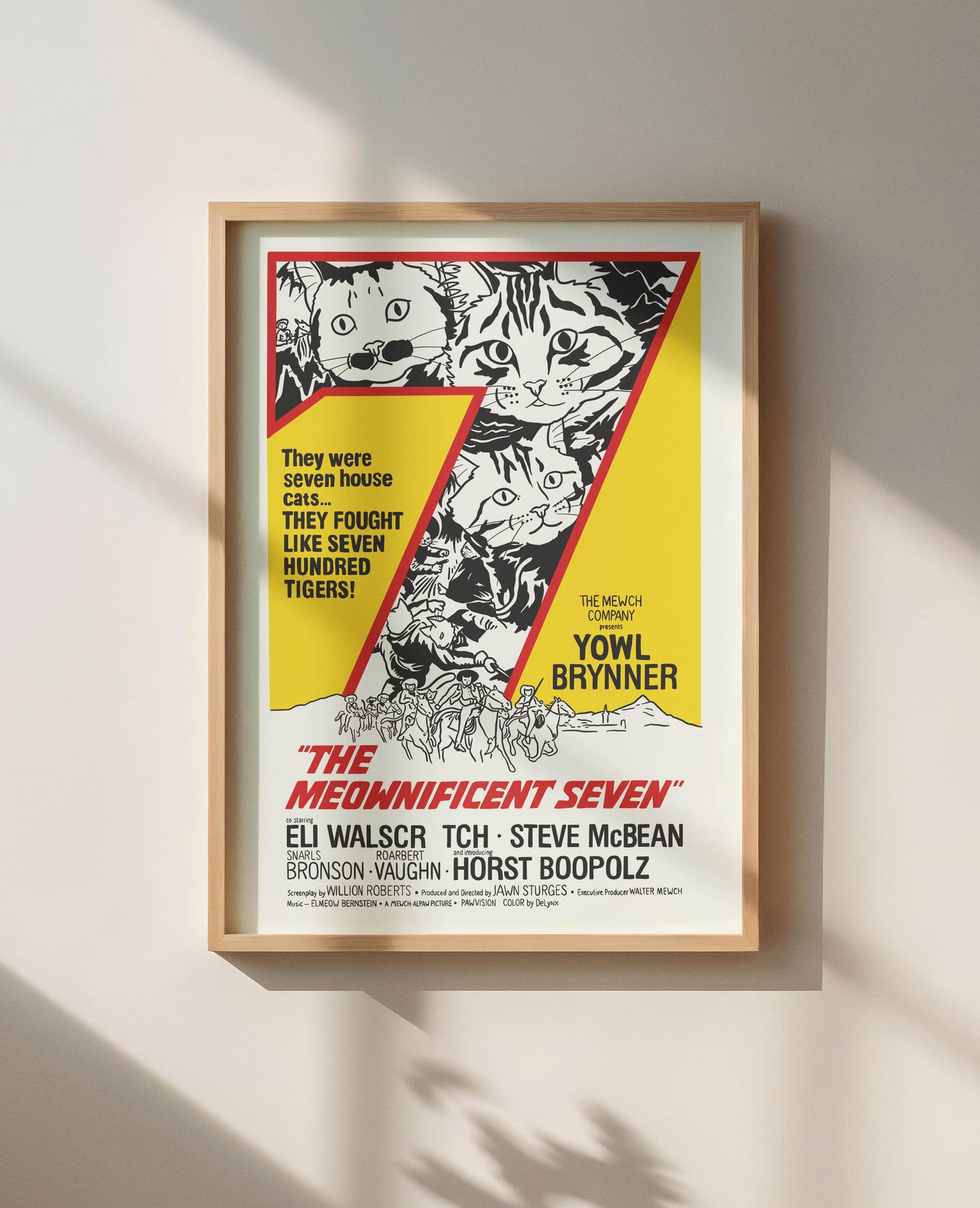 The Meownificent Seven Unframed Print