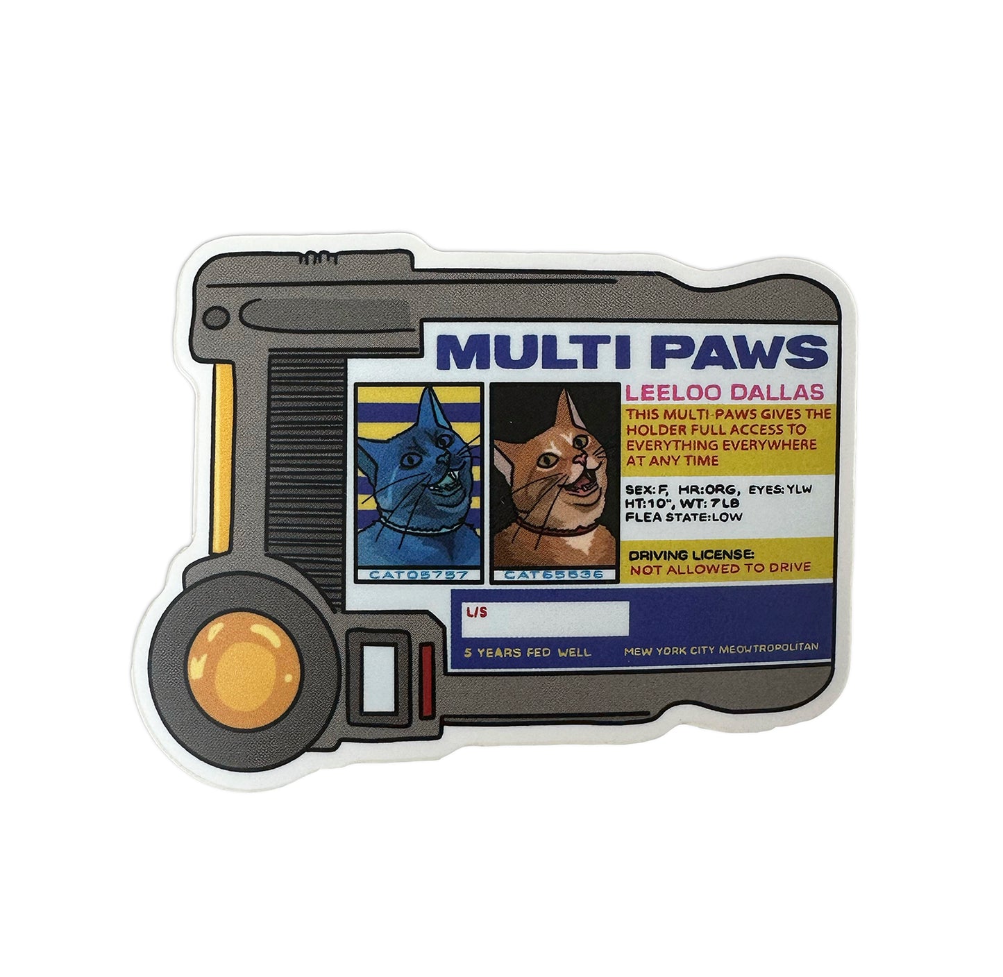 Multi Paws 3" Vinyl Sticker
