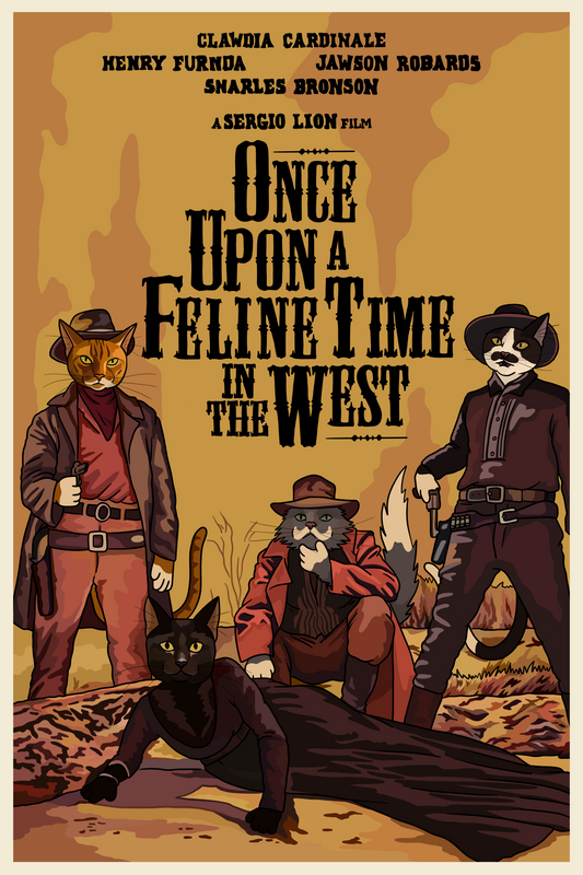 Once Upon a Feline Time in the West Unframed Print
