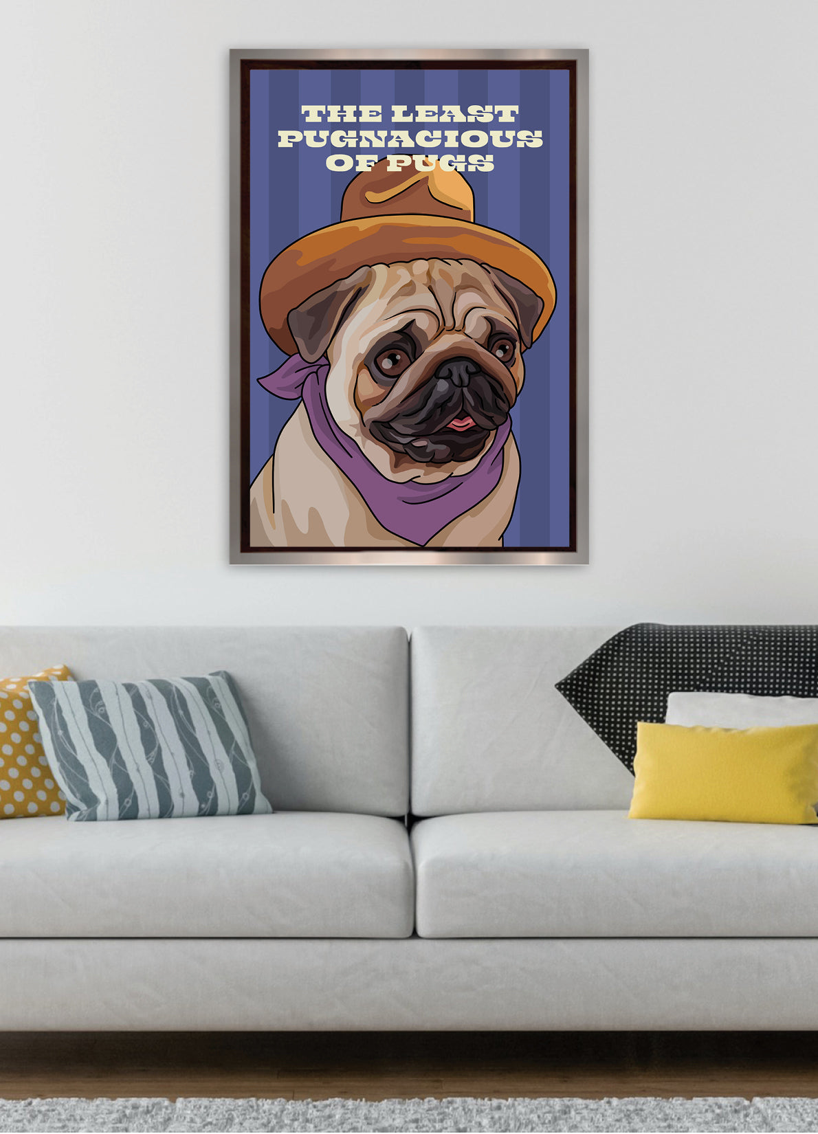 The Least Pugnacious of Pugs (Pug) Unframed Print