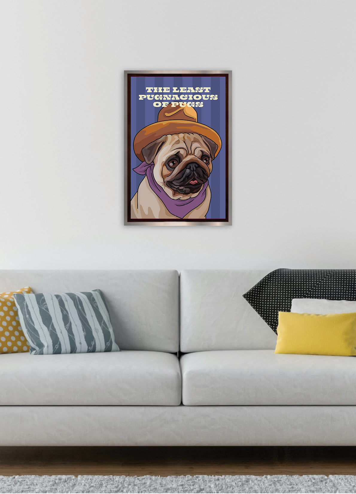 The Least Pugnacious of Pugs (Pug) Unframed Print