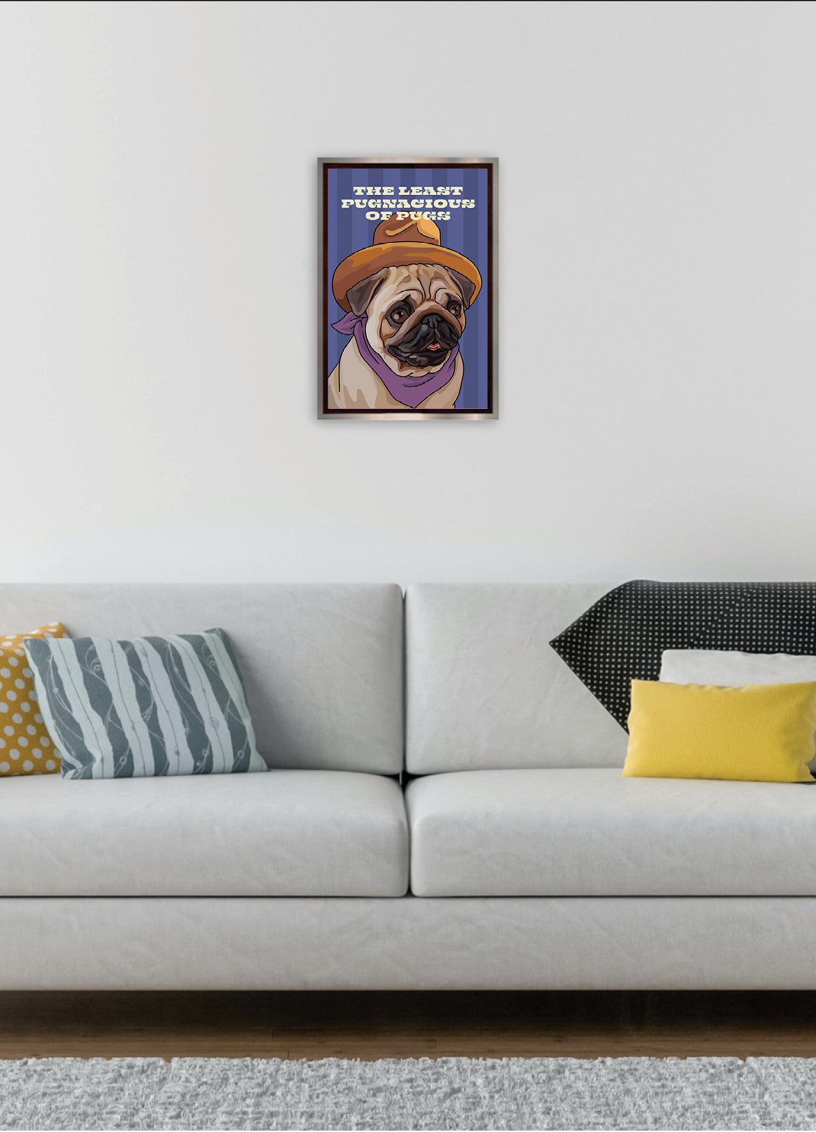 The Least Pugnacious of Pugs (Pug) Unframed Print